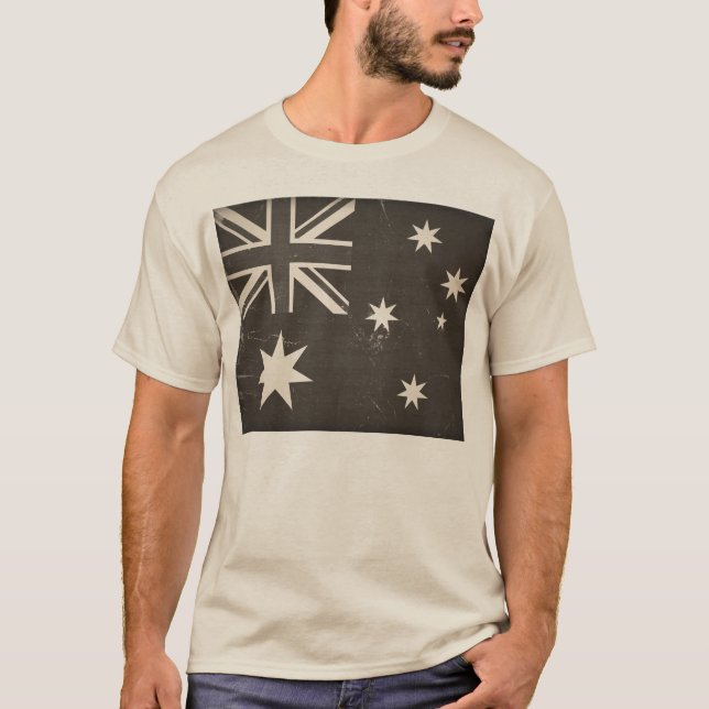 Gamla Australiens Flagga T-shirt (Framsida)