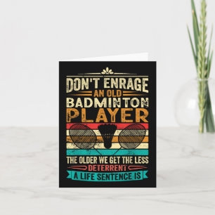 Gamla Badminton Champion - försök inte komma in i Kort