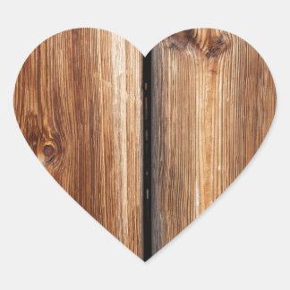 Gamla Barn Door Wood Background Hjärtformat Klistermärke