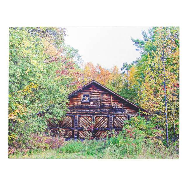 Gamla Barn i Fall Anteckningsblock (Framsida)