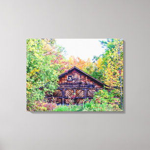 Gamla Barn i Fall Canvastryck
