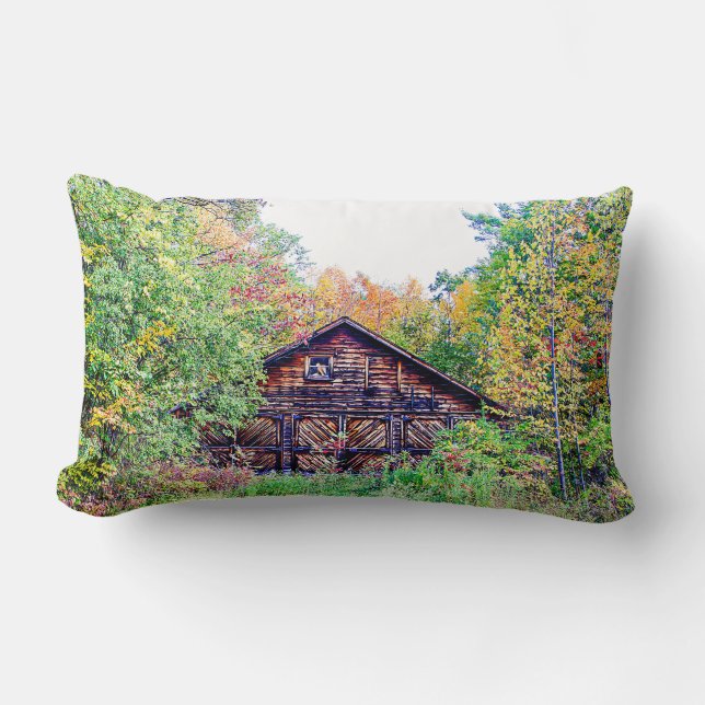 Gamla Barn i Fall Lumbarkudde (Framsida)