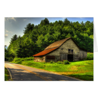 Gamla Barn i North Carolina Mountains Hälsningskort