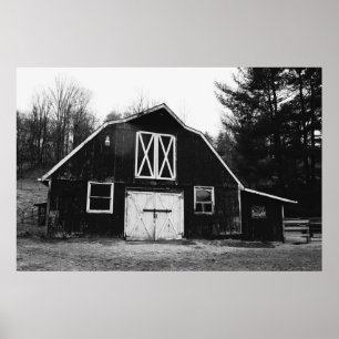 Gamla Barn i Westerna North Carolina Poster