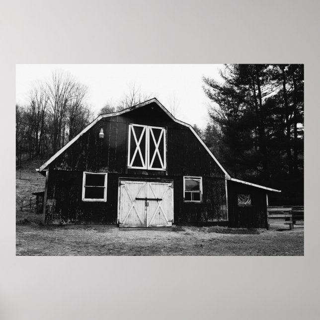 Gamla Barn i Westerna North Carolina Poster (Framsidan)