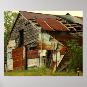 Gamla Barn med Tin Poster