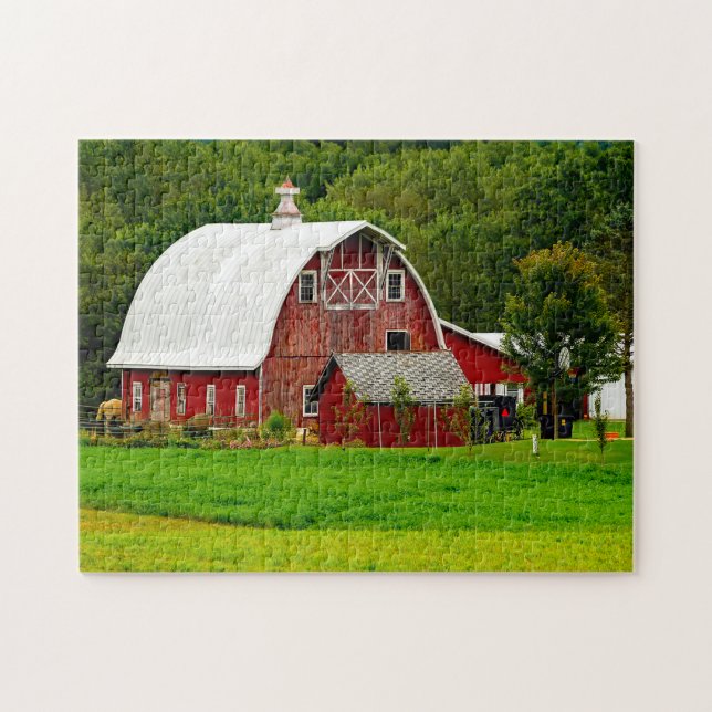 Gamla Barn Wisconsin. Pussel (Horisontell)