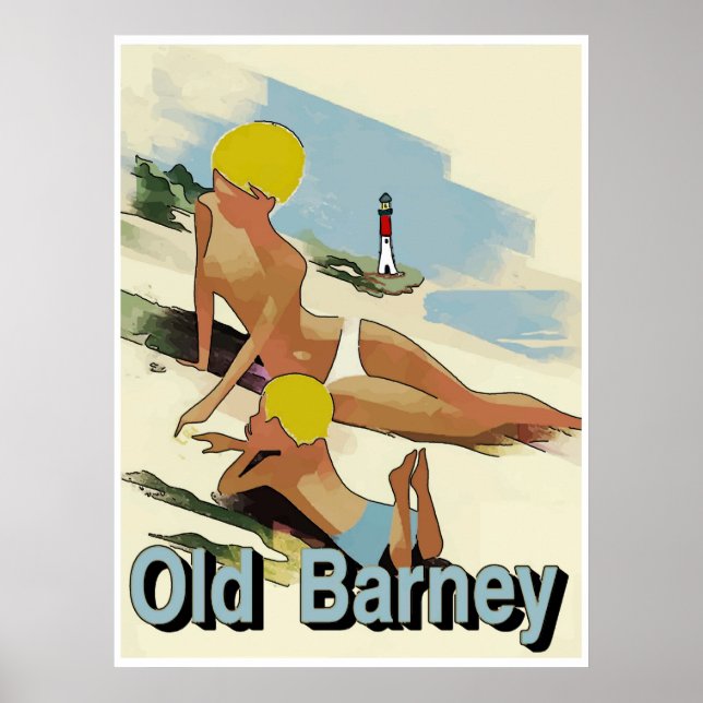 Gamla Barney Lighthouse, LBI Poster (Framsidan)