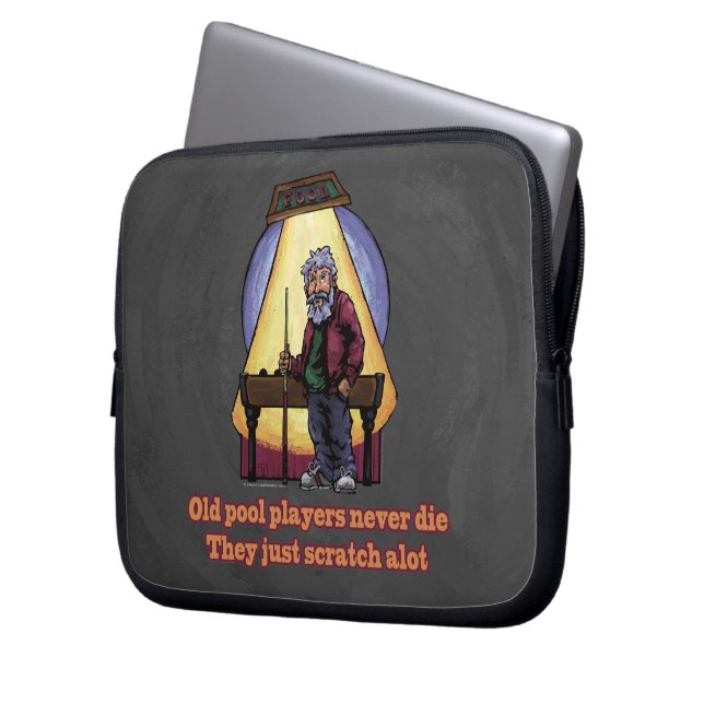 Gamla Bassäng-spelare Laptop Sleeve (Framsidan Vänster)