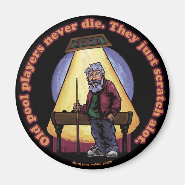 Gamla Bassäng-spelare Magnet (Framsidan)