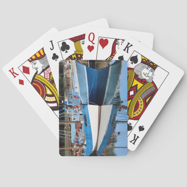 Gamla båtar i Douarnenez Casinokort (Baksidan)