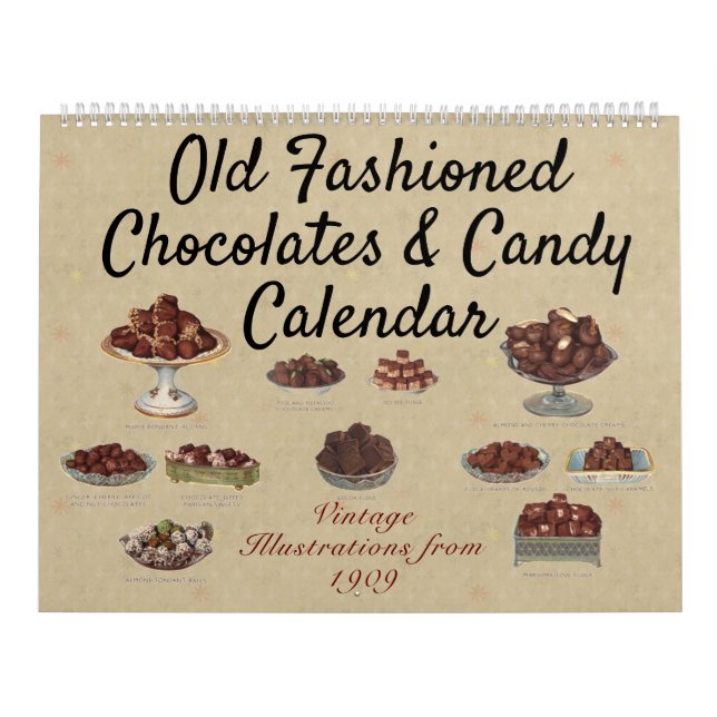 Gamla bekanta choklad och godisillustrationer kalender (Omslag)