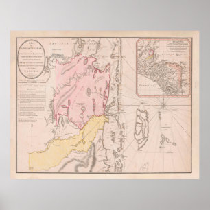 Gamla Belize Karta (1786) Poster