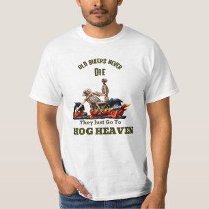 Gamla Biker dör aldrig, de går bara till Hökens T Shirt