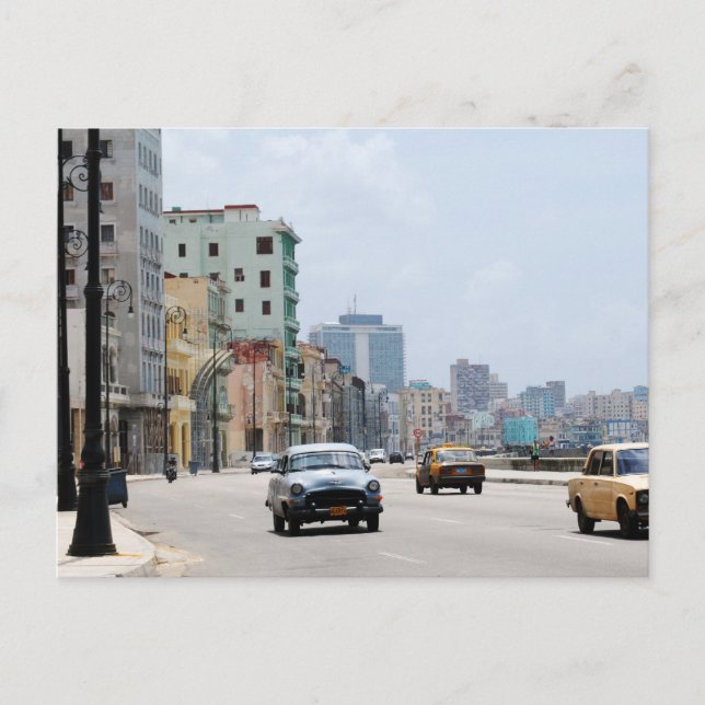 Gamla bilar i La Havana Vykort (Framsida)