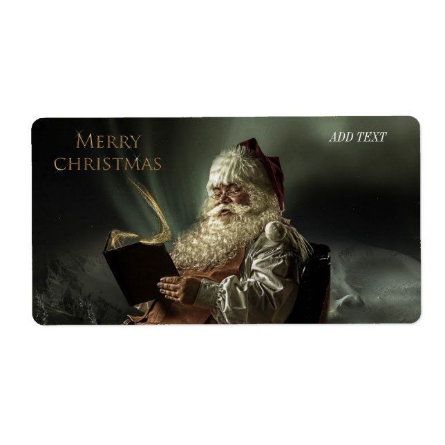 Gamla bild av Jultomten magi i helgdagarna Fraktsedel (Framsidan)