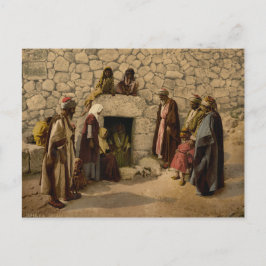 Gamla bilder av grav i Lazarus i Bethany Vykort