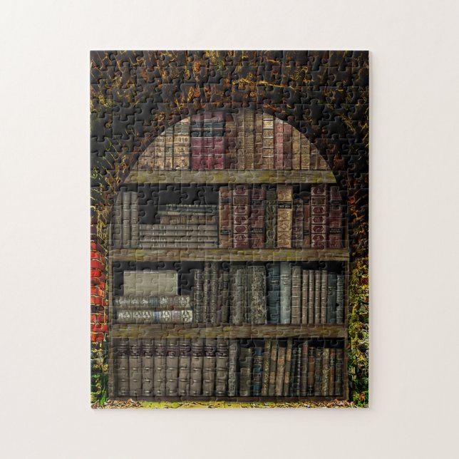 Gamla Bok Bibliotek bok älskare Pussel (Vertikal)