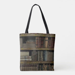 Gamla Bok Bibliotek bok älskare Tygkasse