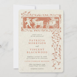 Gamla Bok Cupides inbjudan till Carriage Wedding
