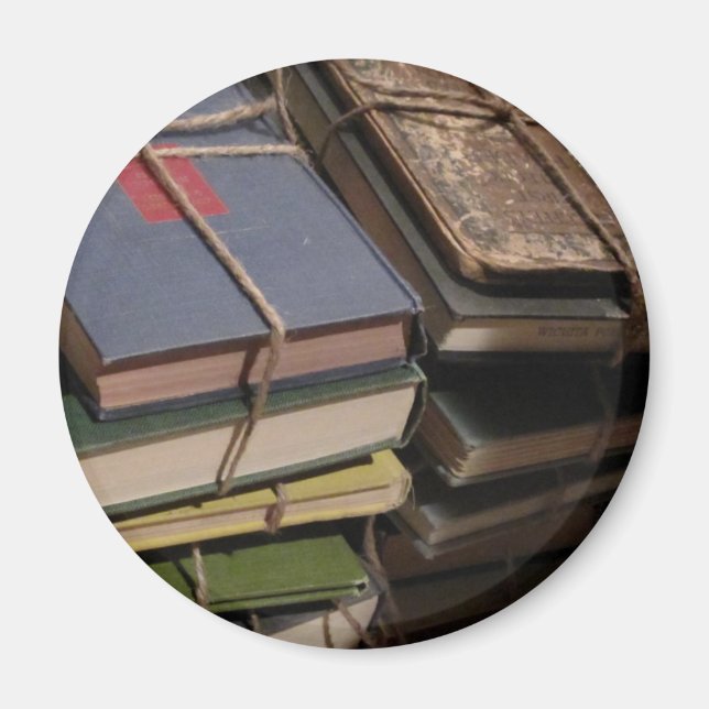 Gamla bok-stacken magnet (Framsidan)