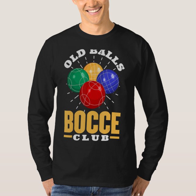Gamla Bollar Bocce Klubb Bocce Boll T Shirt (Framsida)