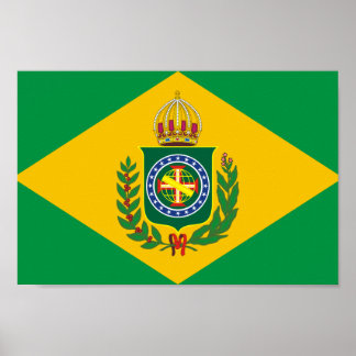 Gamla brasilianska flagga Poster