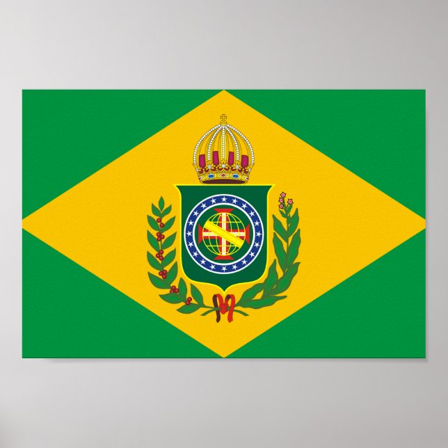 Gamla brasilianska flagga Poster (Framsidan)