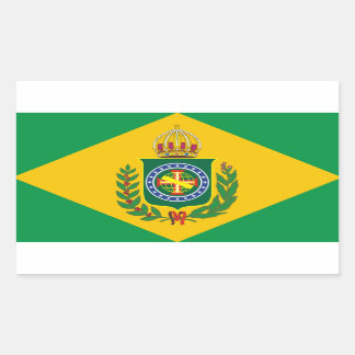 Gamla brasilianska flagga Stickers Rektangulärt Klistermärke