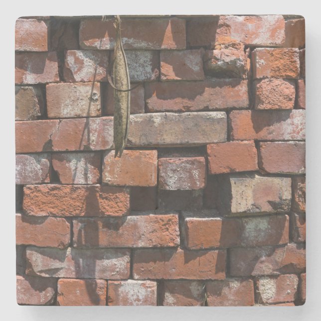 Gamla bricks Abstrakt Stenunderlägg (Framsidan)