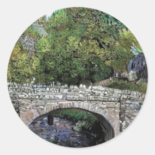 GAMLA BRIDGE OVER RIVER RUNT KLISTERMÄRKE