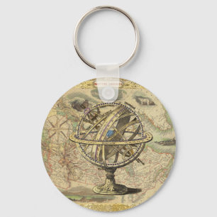 Gamla British America Explore Polar Bear Compass K Nyckelring