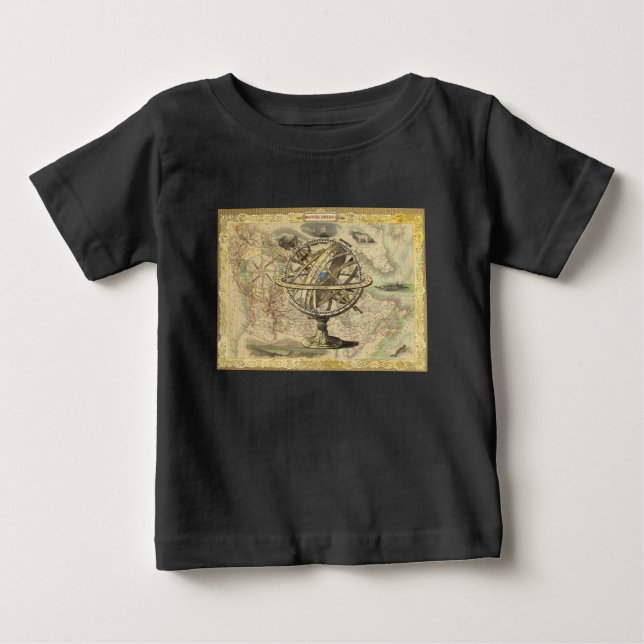 Gamla British America Explore Polar Bear Compass K T-shirt (Framsida)