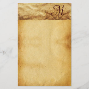 GAMLA BROWN PARCHMENT Monogram Brevpapper