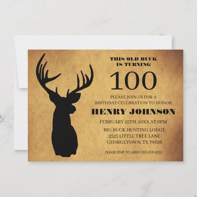 Gamla Bucks 100-årsfest Inbjudningar (Framsida)
