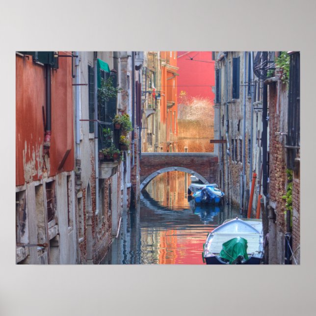 Gamla Byggnad i Venedig-Italien Poster (Framsidan)