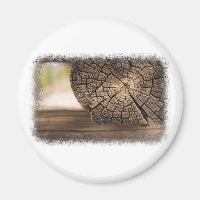 Gamla Cabin Wood Struktur Magnet (Framsidan)