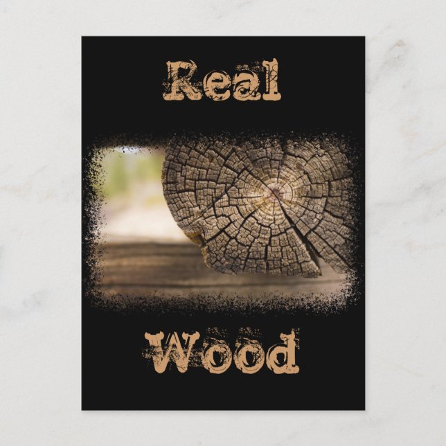 Gamla Cabin Wood Struktur Vykort (Framsida)