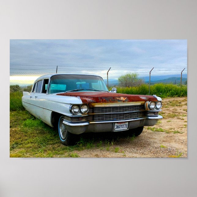 Gamla Cadillac Poster (Framsidan)