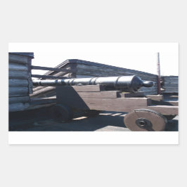 Gamla Cannon Rektangulärt Klistermärke