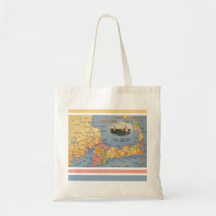 Gamla Cape Cod Massachusetts Karta Tygkasse