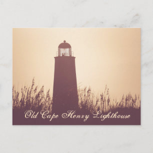 Gamla Cape Henry Lighthouse - Virginia Beach, VA Vykort