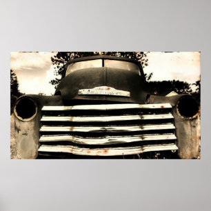 Gamla Chevy Farming Lastbil Poster