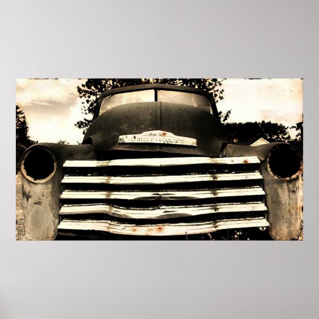 Gamla Chevy Farming Lastbil Poster (Framsidan)