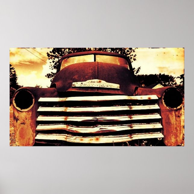 Gamla Chevy Farming Lastbil Poster (Framsidan)