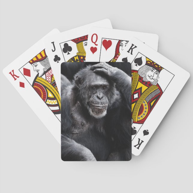 Gamla chimpanzékort casinokort (Baksidan)