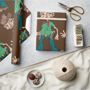 Gamla Cowboy Presentpapper