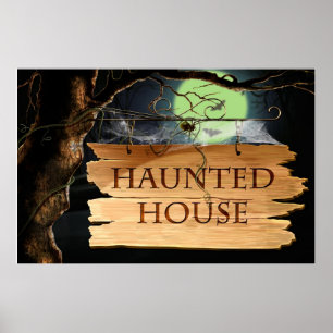 Gamla Creepy Hauny House Poster