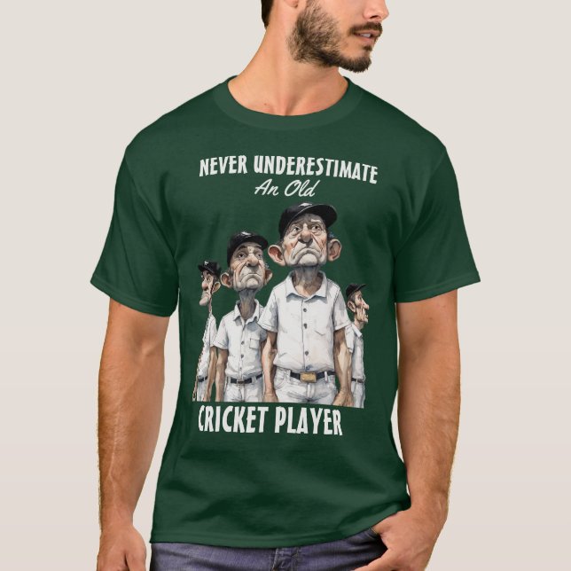 Gamla Cricket Player T Shirt (Framsida)