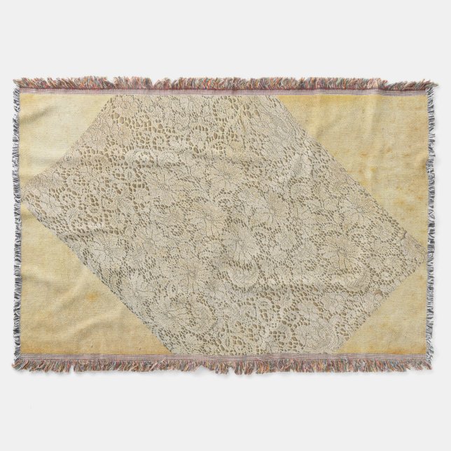 Gamla Crochet Snöre-Blommönstret + dina idéer Mysfilt (Framsidan)